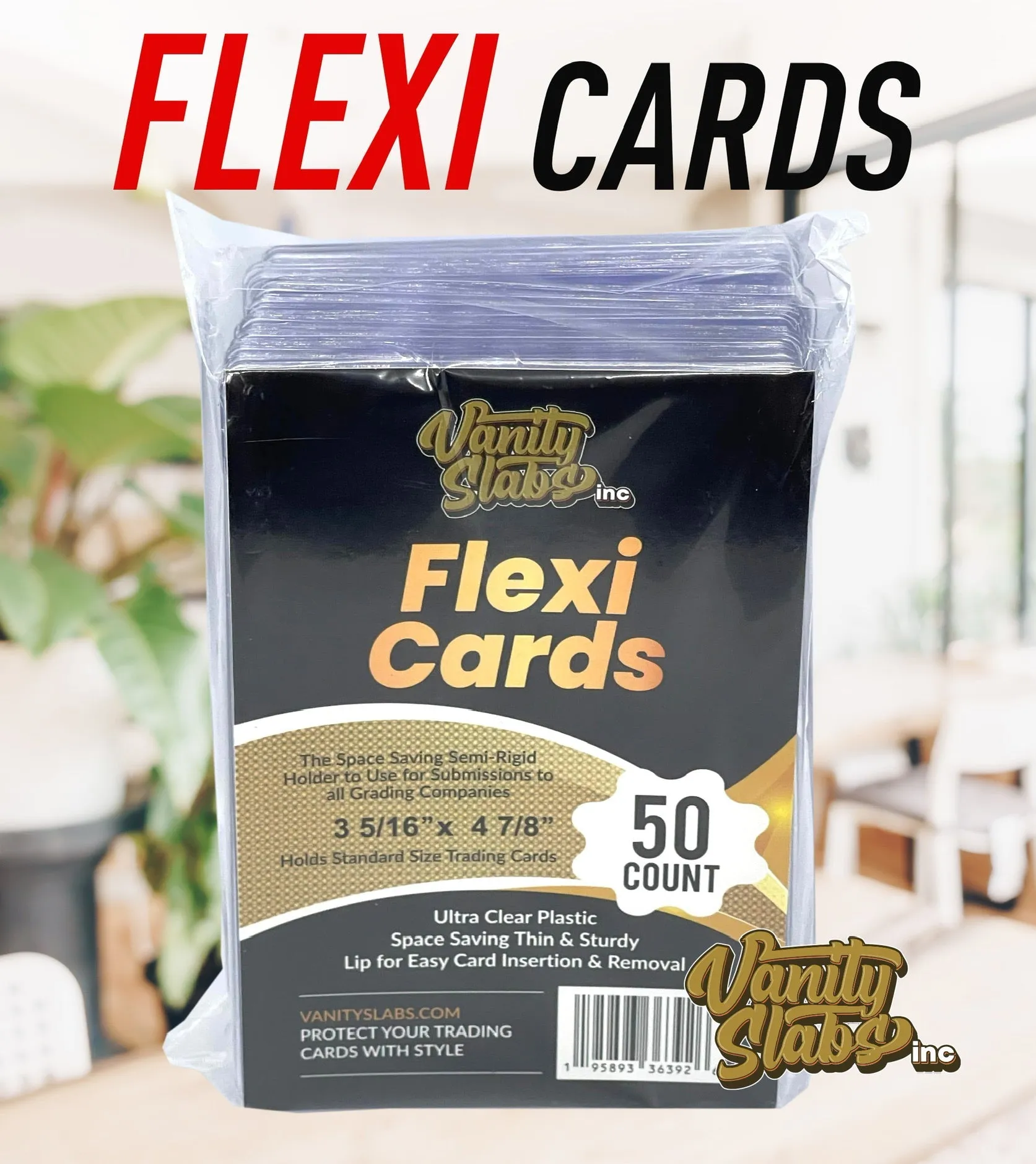 100 VSI Flexi Cards (2 Packs of 50) Semi Rigid Savers for Baseball Football Hockey Basketball Cards