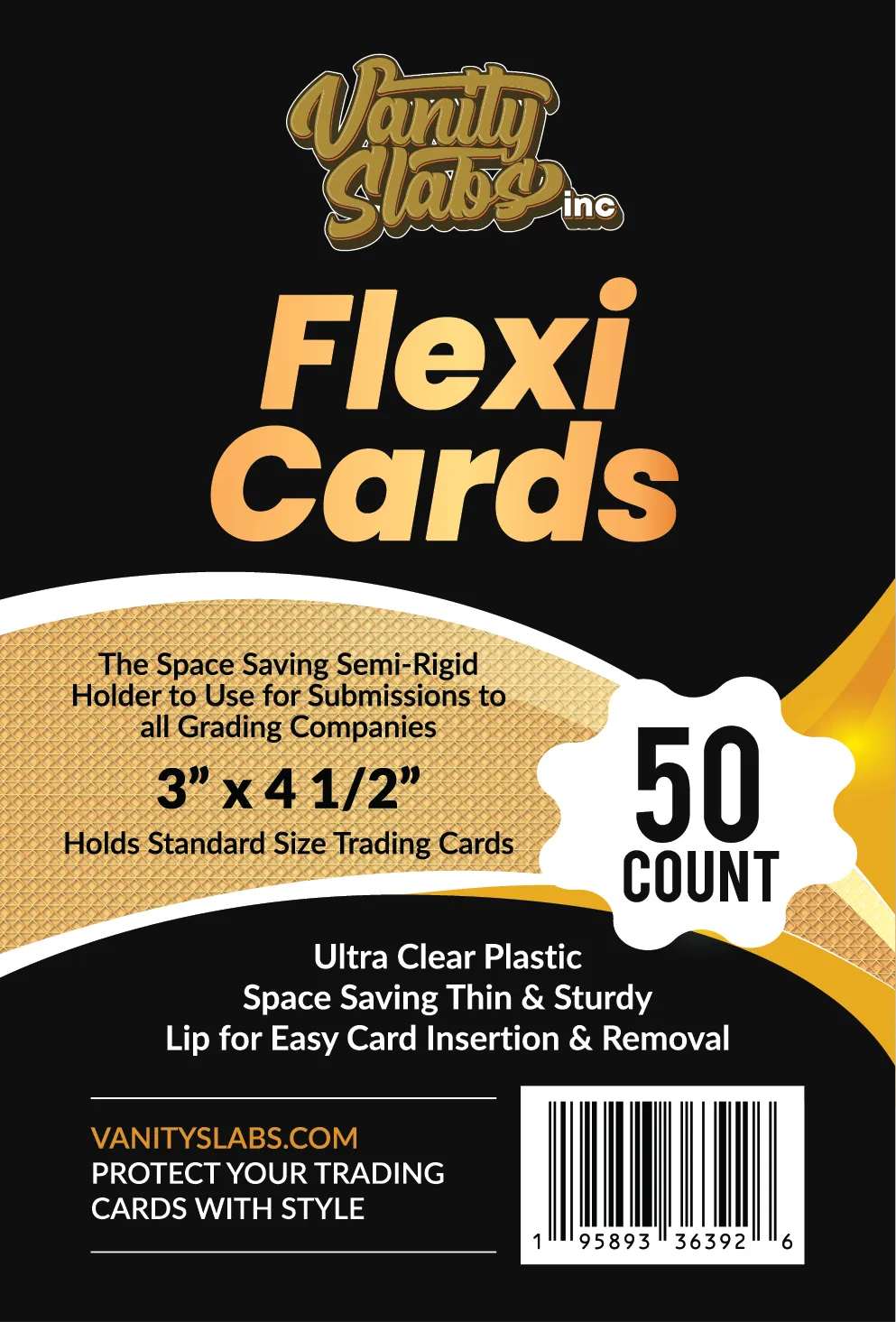 100 VSI Flexi Cards (2 Packs of 50) Semi Rigid Savers for Baseball Football Hockey Basketball Cards