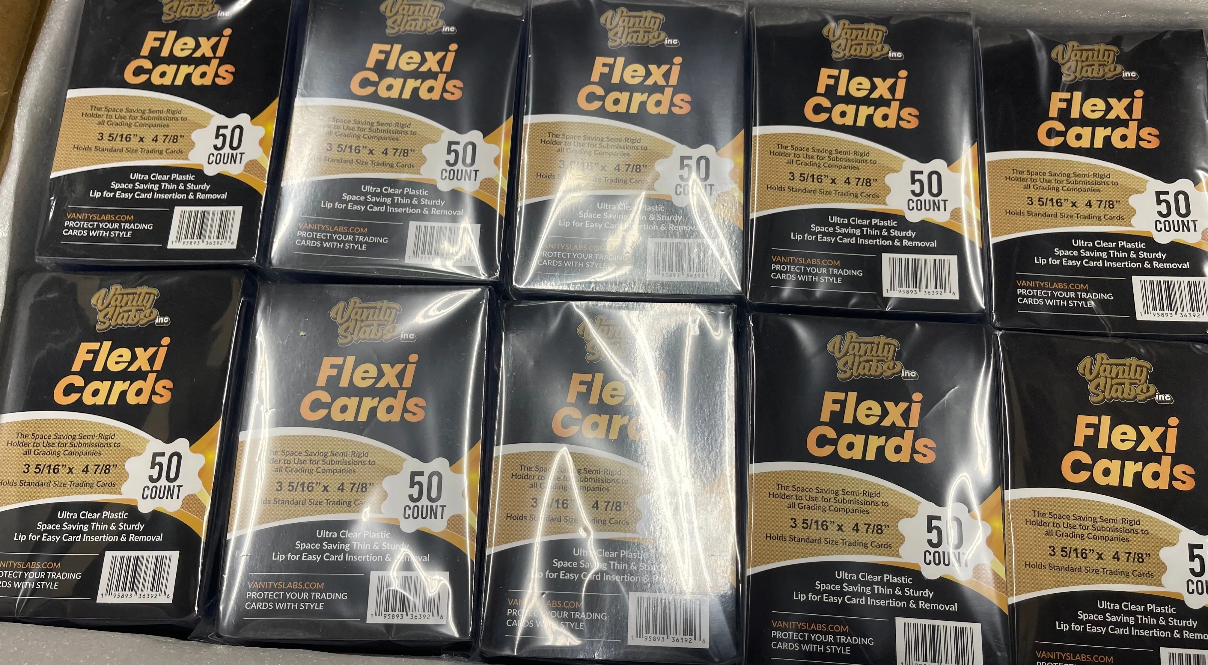 100 VSI Flexi Cards (2 Packs of 50) Semi Rigid Savers for Baseball Football Hockey Basketball Cards