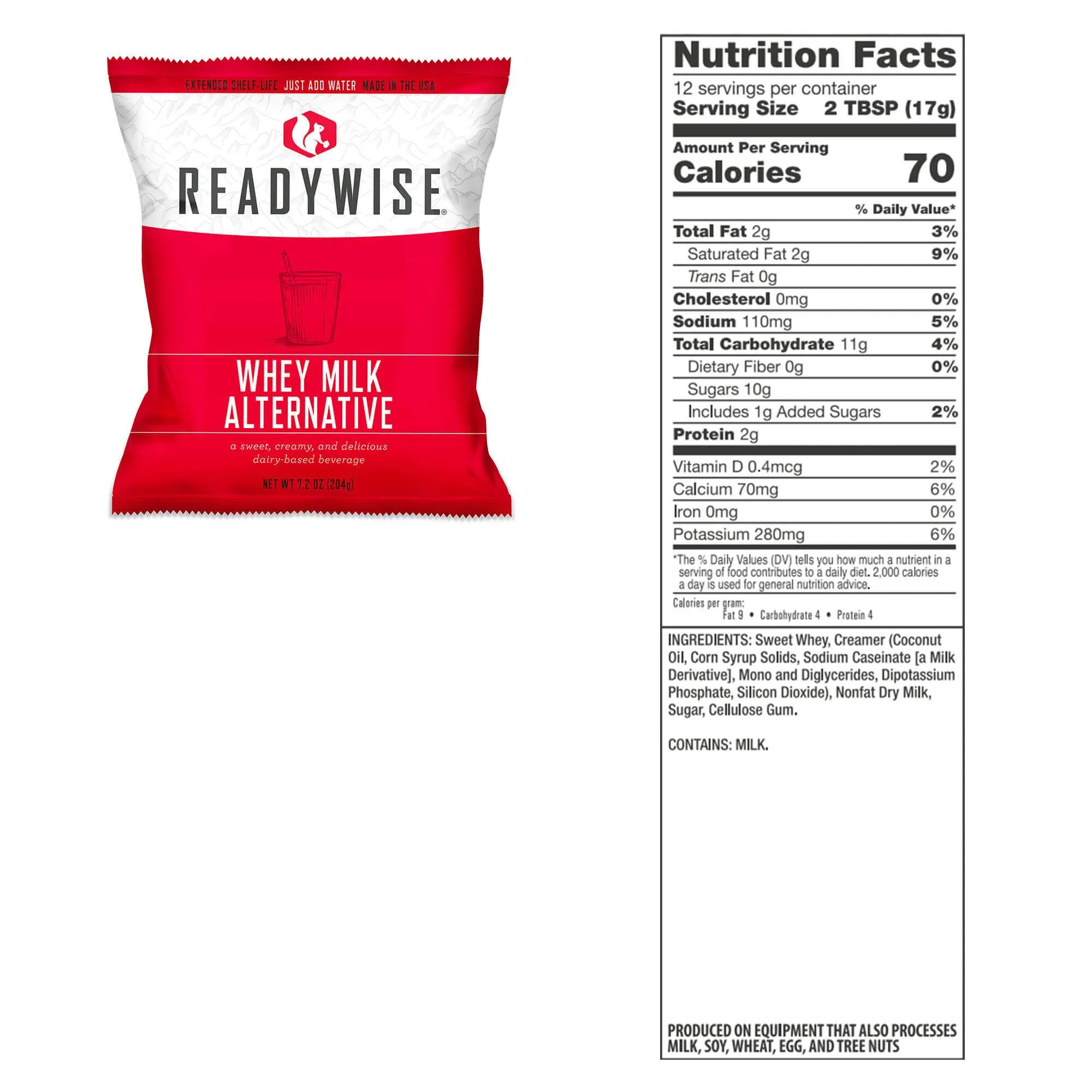 120 Serving Emergency Whey Milk Alternative Bucket