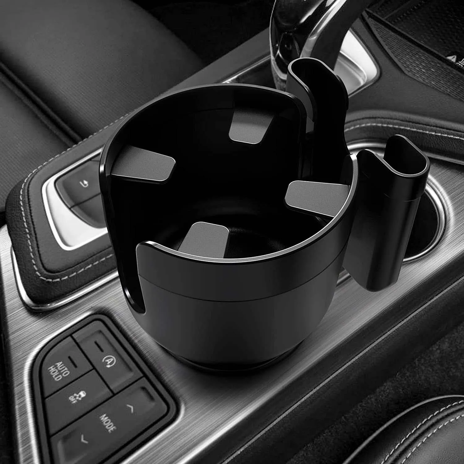 2-in-1 Car Cup Holder Expander Adapter with Adjustable Base, Custom Fit For Your Cars, Car Cup Holder Expander Organizer with Phone Holder, Fits 32/40 oz Drinks Bottles, Car Accessories TY15988