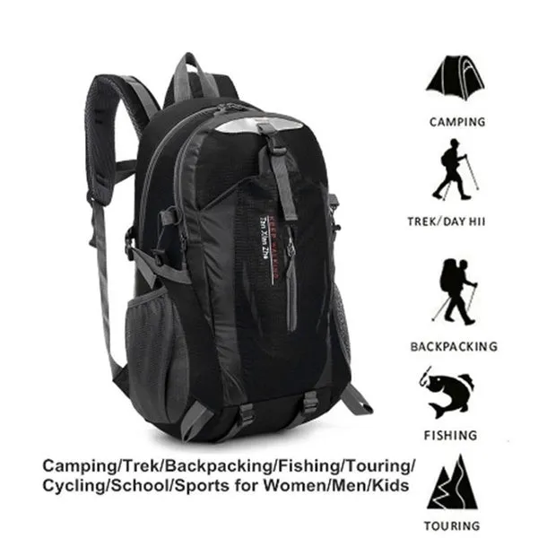 50L USB Outdoor Hiking Sport Trekking Fishing Waterproof Camping Backpack