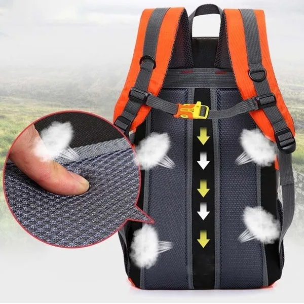 50L USB Outdoor Hiking Sport Trekking Fishing Waterproof Camping Backpack