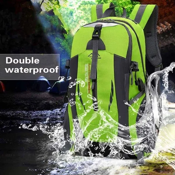 50L USB Outdoor Hiking Sport Trekking Fishing Waterproof Camping Backpack