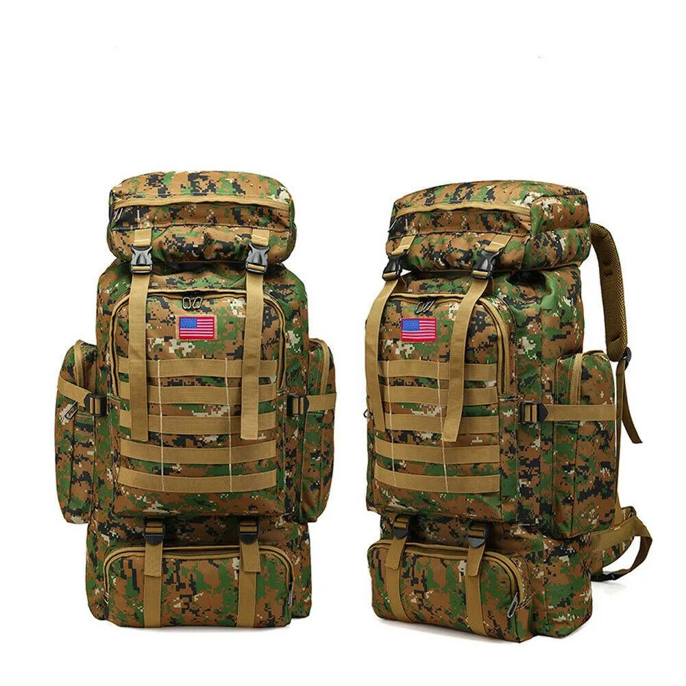 80L Military Tactical Rucksack Army Molle Backpack