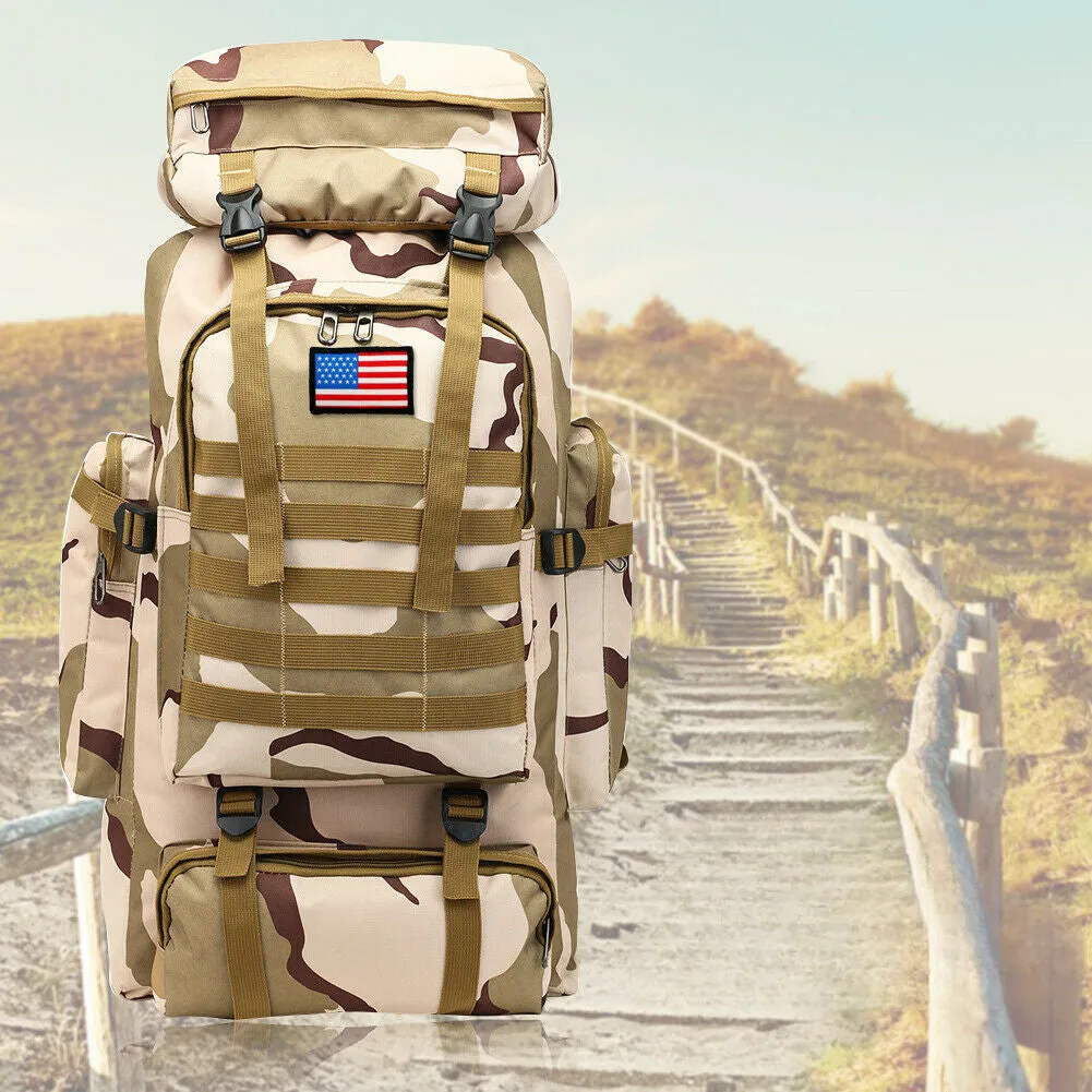 80L Military Tactical Rucksack Army Molle Backpack
