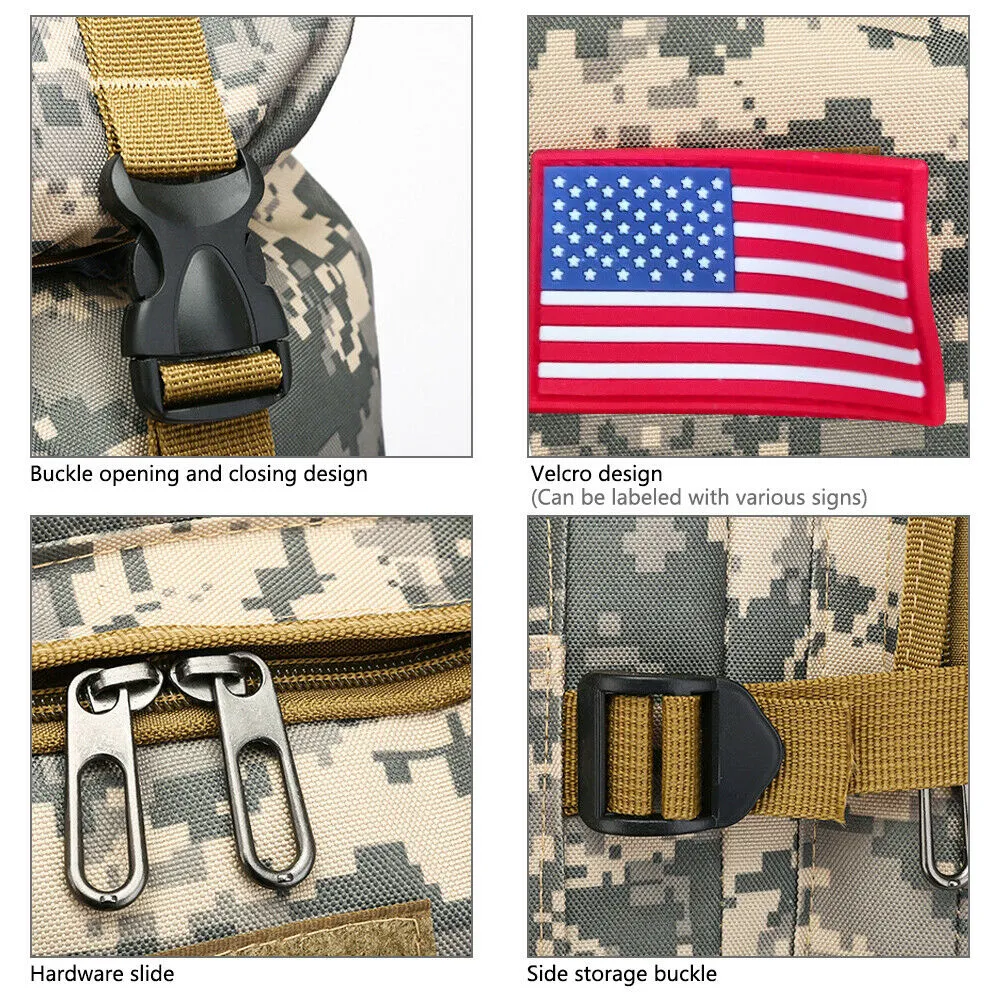 80L Military Tactical Rucksack Army Molle Backpack