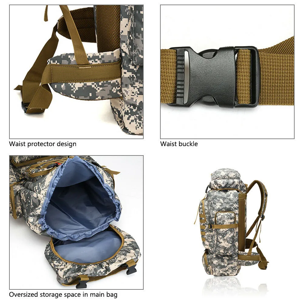 80L Military Tactical Rucksack Army Molle Backpack