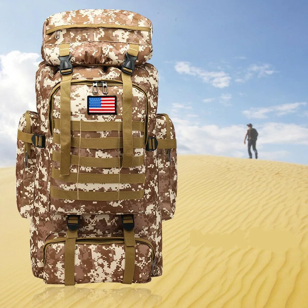 80L Military Tactical Rucksack Army Molle Backpack