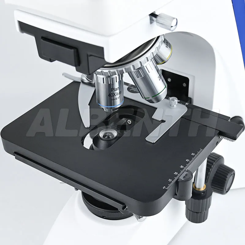 Albenth 40x-1000x Infinity Optical System Biological Binocular Microscope with LED Koehler Illumination and Quintuple Nosepiece
