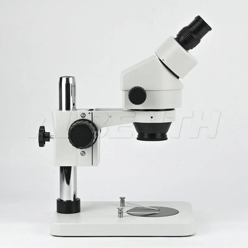 Albenth 7-45X Binocular Zoom Stereo Microscope Pillar Stand Microscope With 0.5X Auxiliary Lens