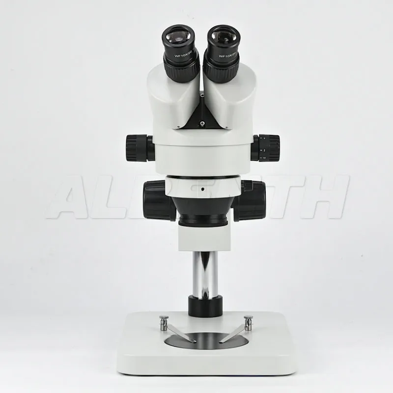Albenth 7-45X Binocular Zoom Stereo Microscope Pillar Stand Microscope With 0.5X Auxiliary Lens