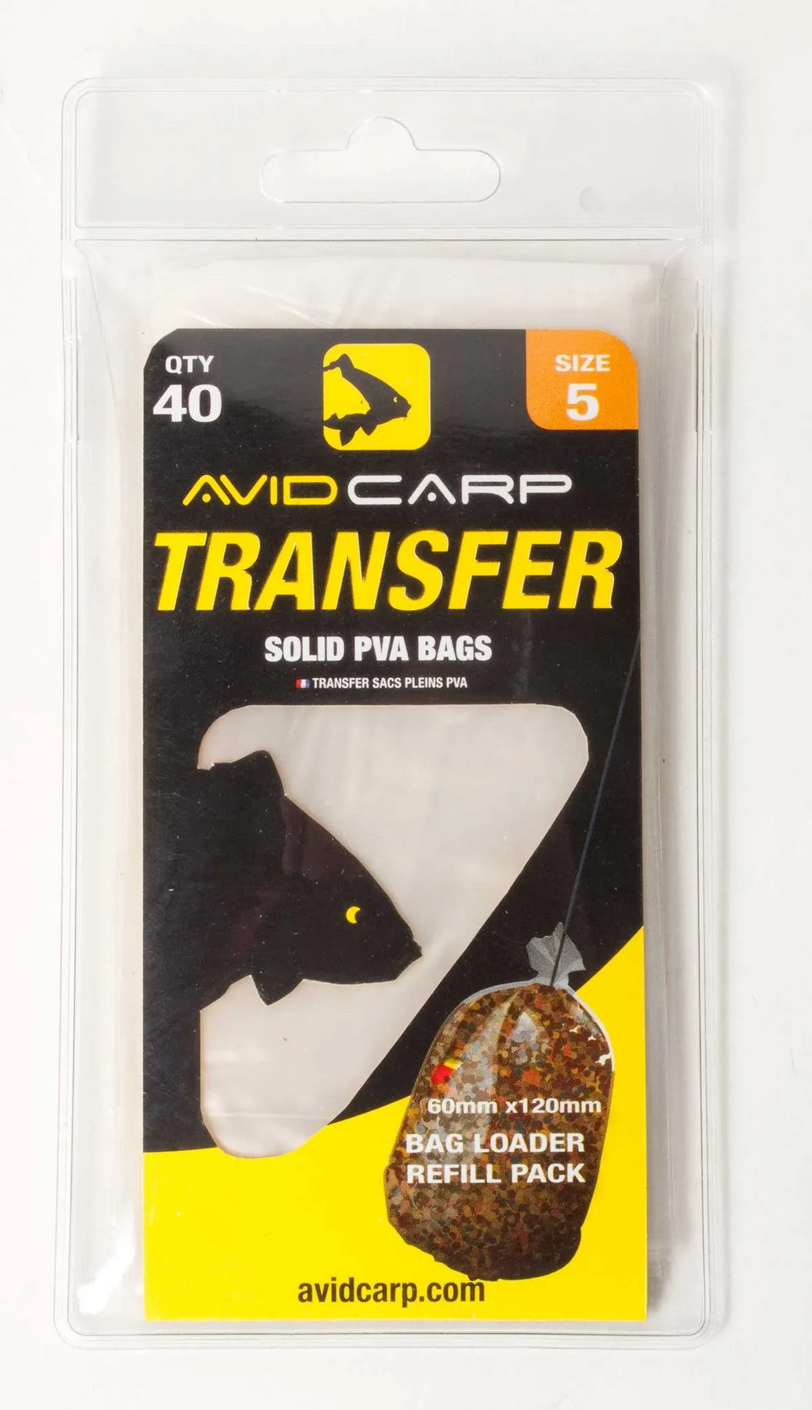 Avid Carp Transfer Solid PVA Bags ** 5 & 6 clearout **
