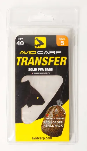 Avid Carp Transfer Solid PVA Bags ** 5 & 6 clearout **
