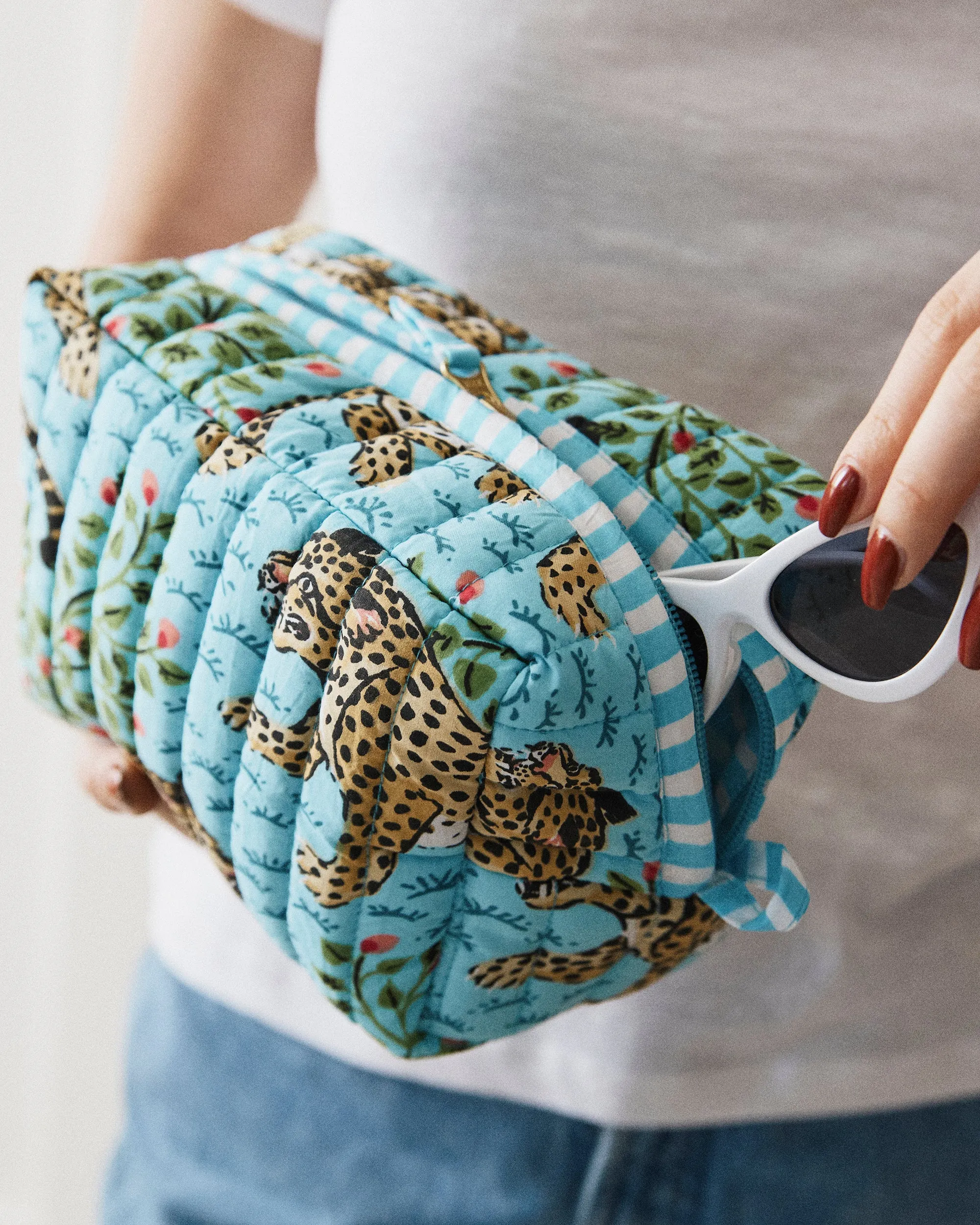 Bagheera - Quilted Pouch - Something Blue