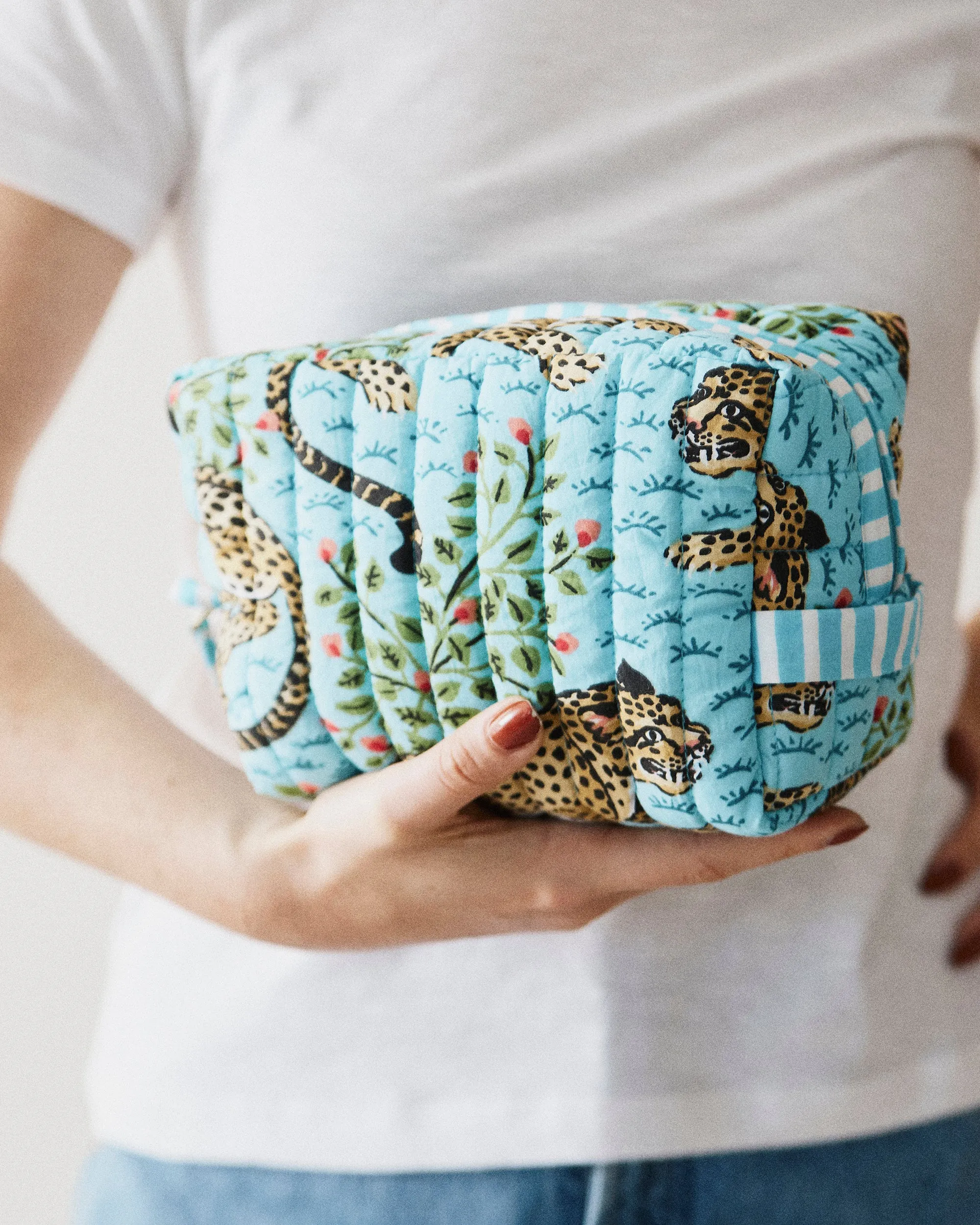 Bagheera - Quilted Pouch - Something Blue