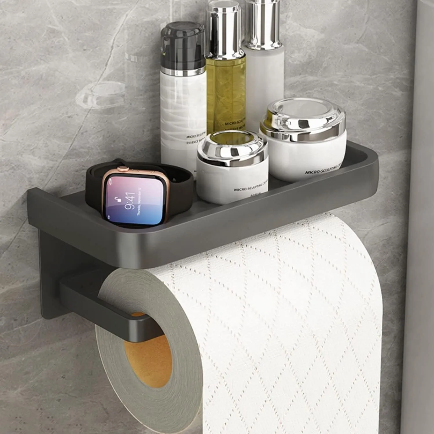 Bathroom Grey Toilet Tissue Paper Holder - 2009