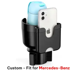 Car Cup Holder 2-in-1,  Car Cup Holder Expander Adapter with Adjustable Base, Car Cup Holder Expander Organizer with Phone Holder