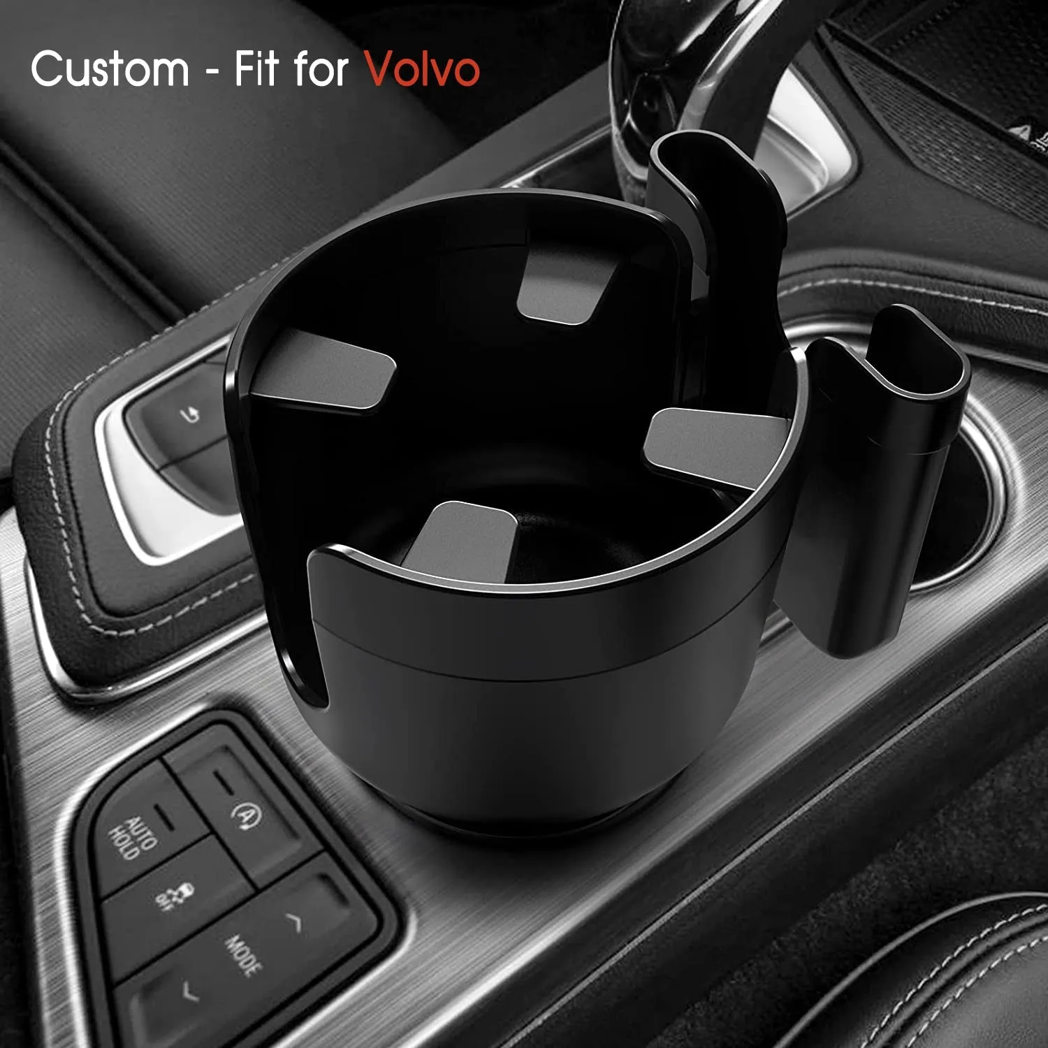 Car Cup Holder 2-in-1, Custom-Fit For Car , Car Cup Holder Expander Adapter with Adjustable Base, Car Cup Holder Expander Organizer with Phone Holder WAOV233