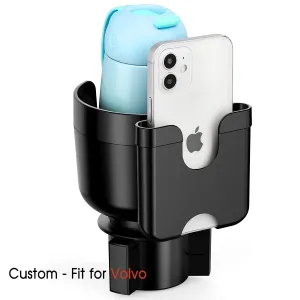 Car Cup Holder 2-in-1, Custom-Fit For Car , Car Cup Holder Expander Adapter with Adjustable Base, Car Cup Holder Expander Organizer with Phone Holder WAOV233