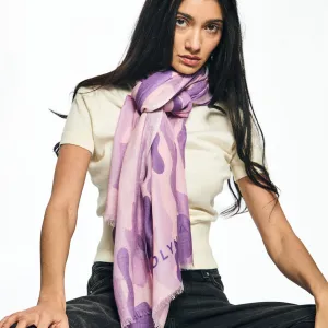 Cashmere Camouflage Shawl - Lavender