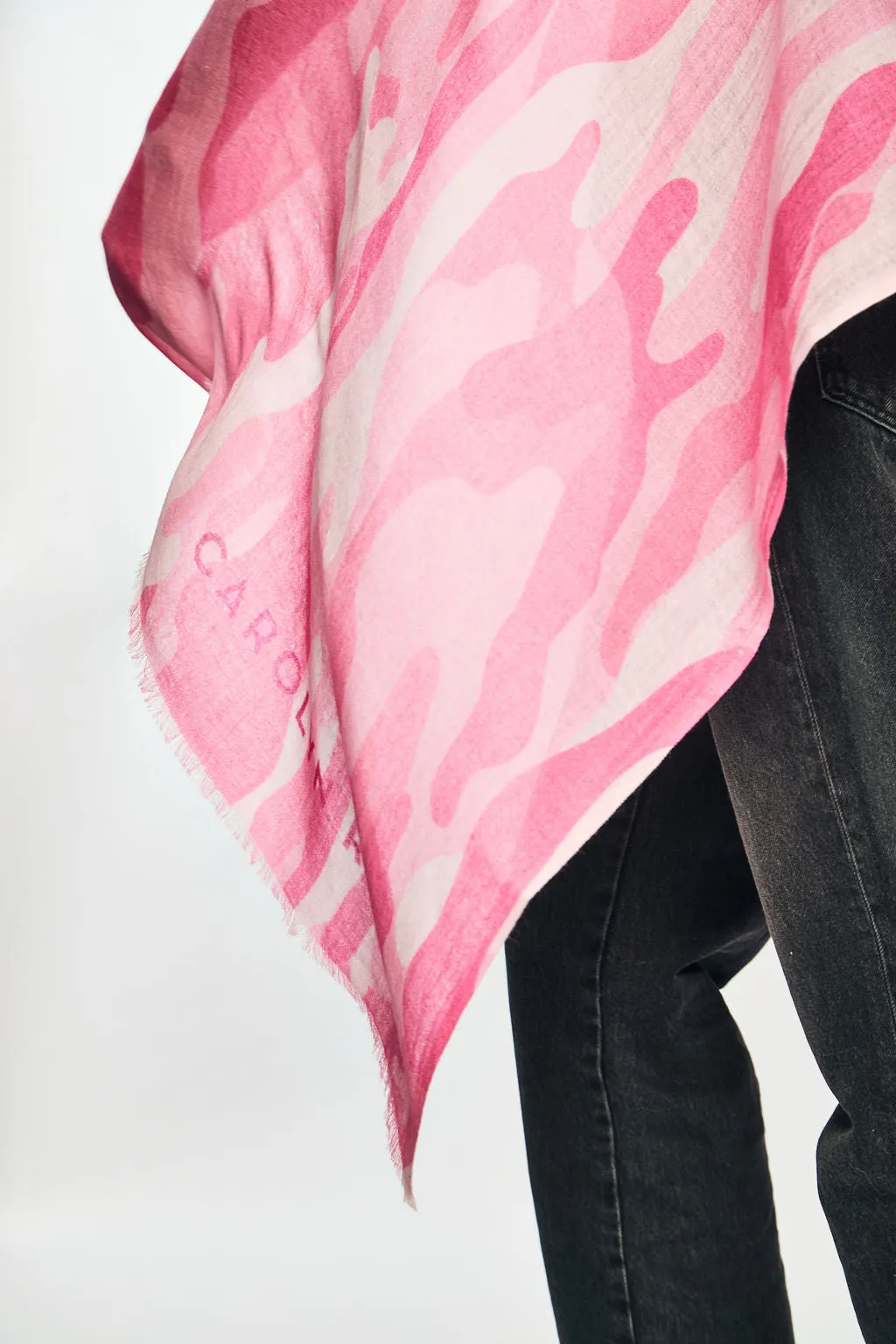 Cashmere Camouflage Shawl - Pink