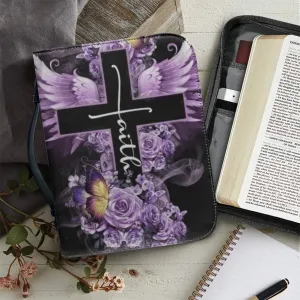 Christianartbag Bible Cover, Christian Cross Print Bible Cover, Personalized Bible Cover, Gifts For Men, Christmas Gift, CABBBCV05290723
