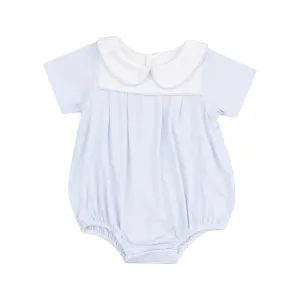 Classic Box Pleat Bubble | Stripe Classic Blue