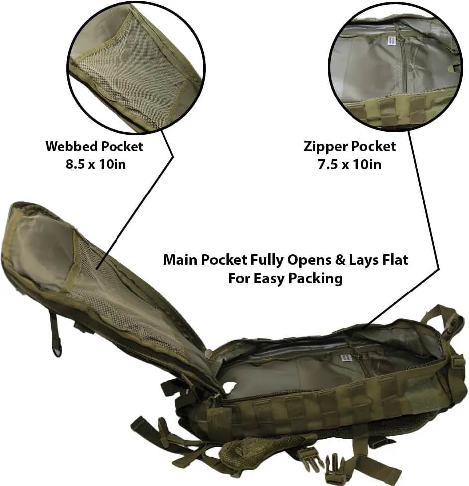 Cycling for Hunting (Olive Men Molle Tactical Rucksack Backpack Bravo - for Heavy-Duty Waterproof Backpack Pack Economical shipping 34L Hiking Military Running, Bag - - Hydration - Large Drab) Compatible Daypack Modern -