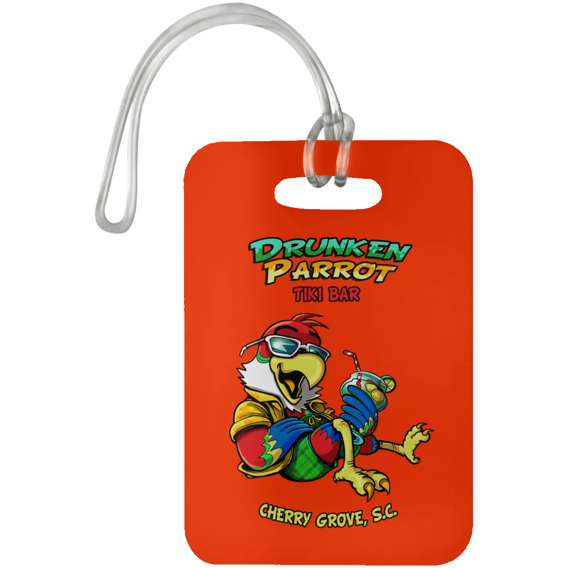 Drunken Parrot  Luggage Bag Tag