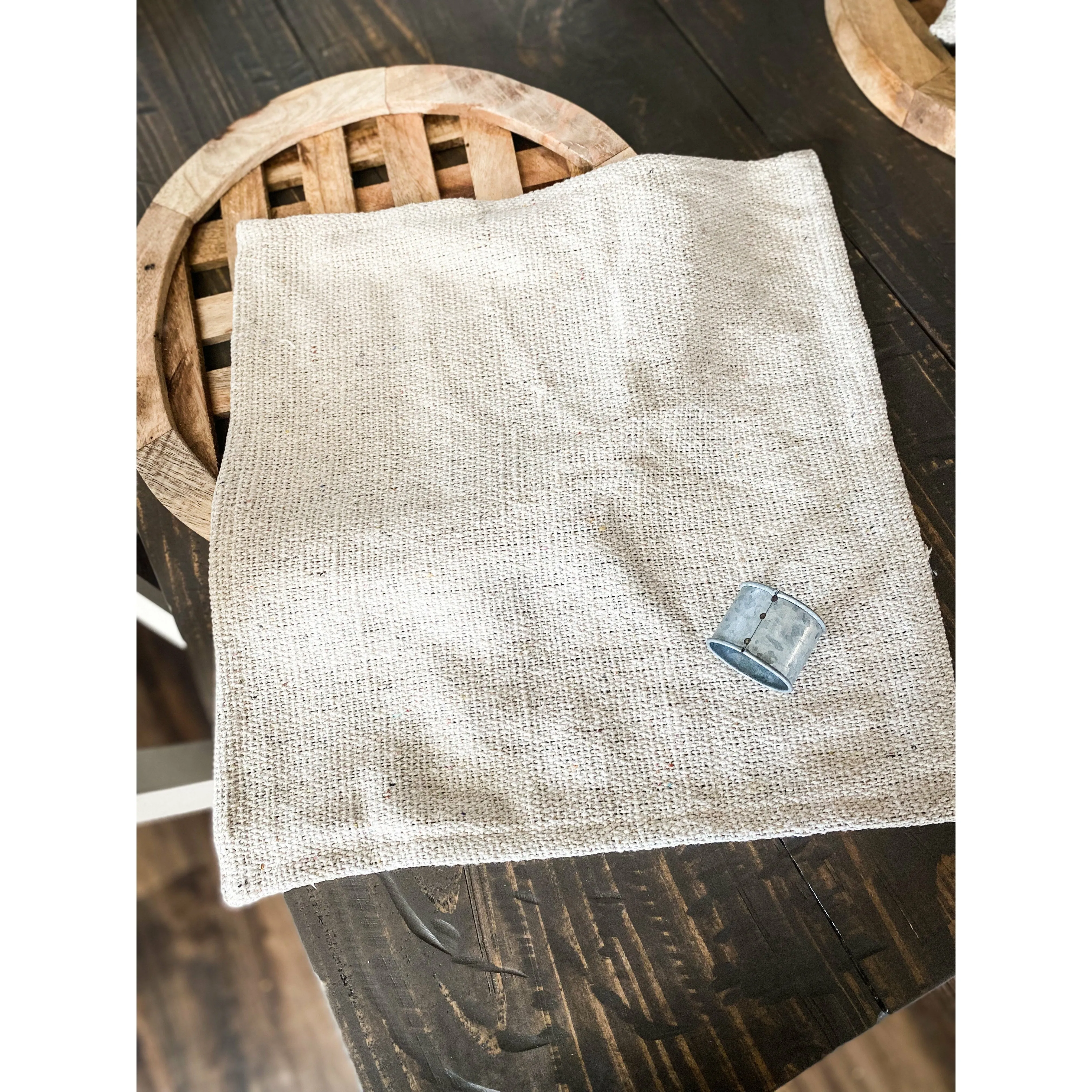 Farmhouse Napkin and Galvanized Holder