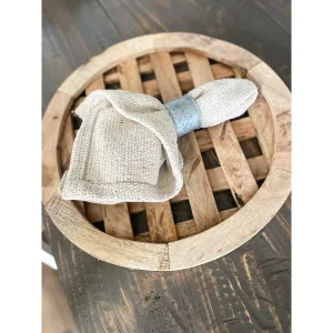 Farmhouse Napkin and Galvanized Holder