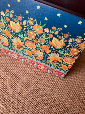 Floral Wooden Cutlery and Napkin Holder