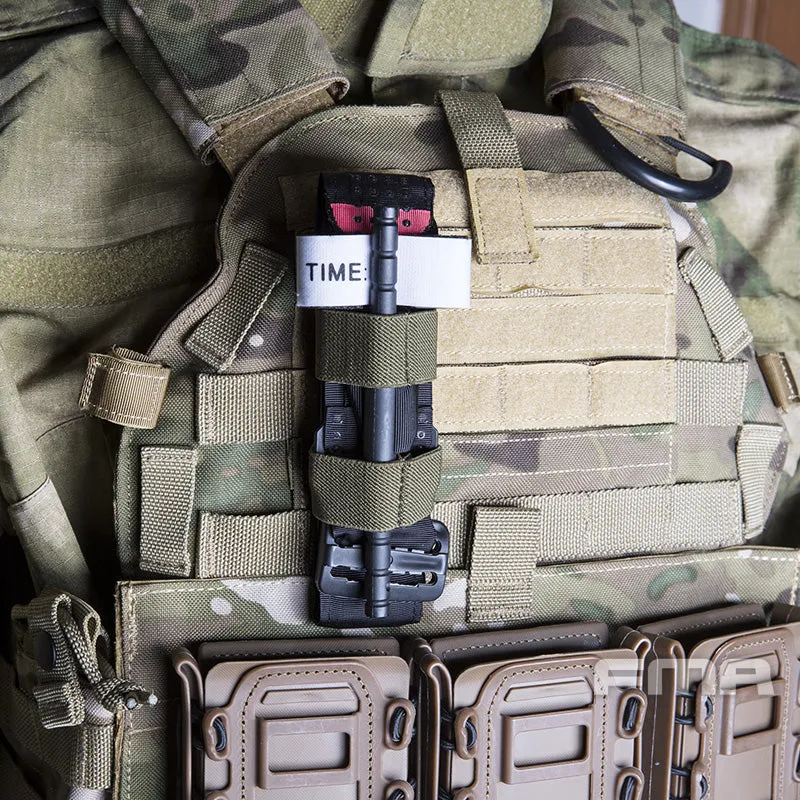 FMA MOLLE Strap Holder for CAT Tourniquet - Black/Coyote