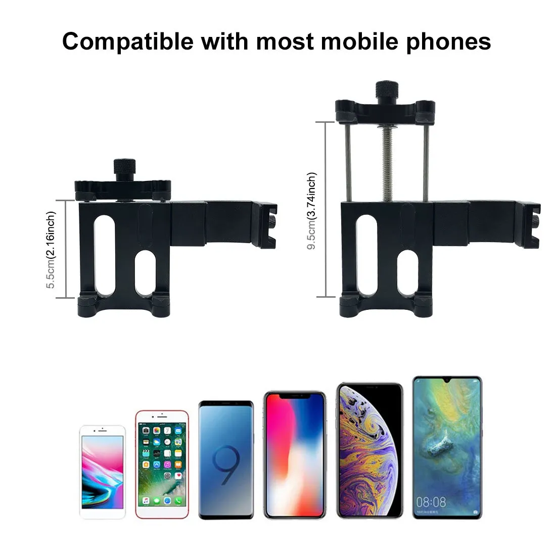 For Dji Osmo Pocket Camera Mobile Phone Holder Mount Set Fixed Stand Aluminum alloy Bracket  black