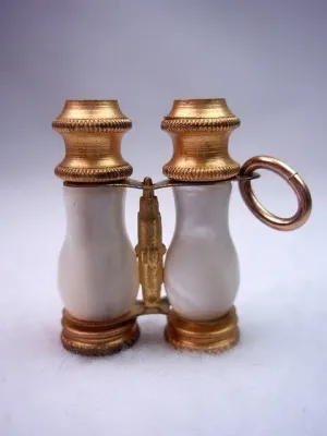French Ormolu Binoculars Charm