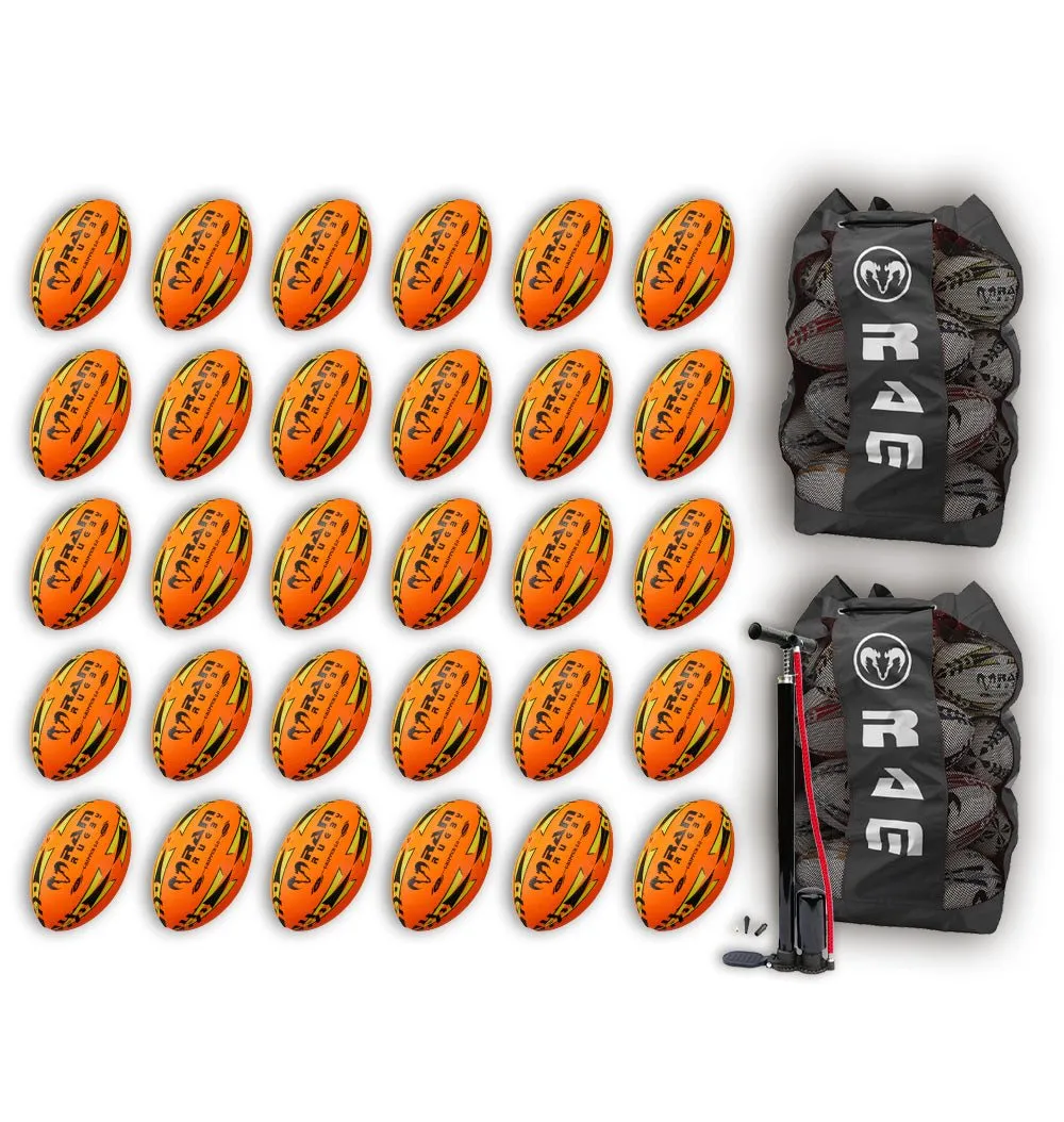 Gripper 2.0 Pro Trainer Neon Yellow, Orange & Green Ball Bundle - 30 x balls and 2 bags