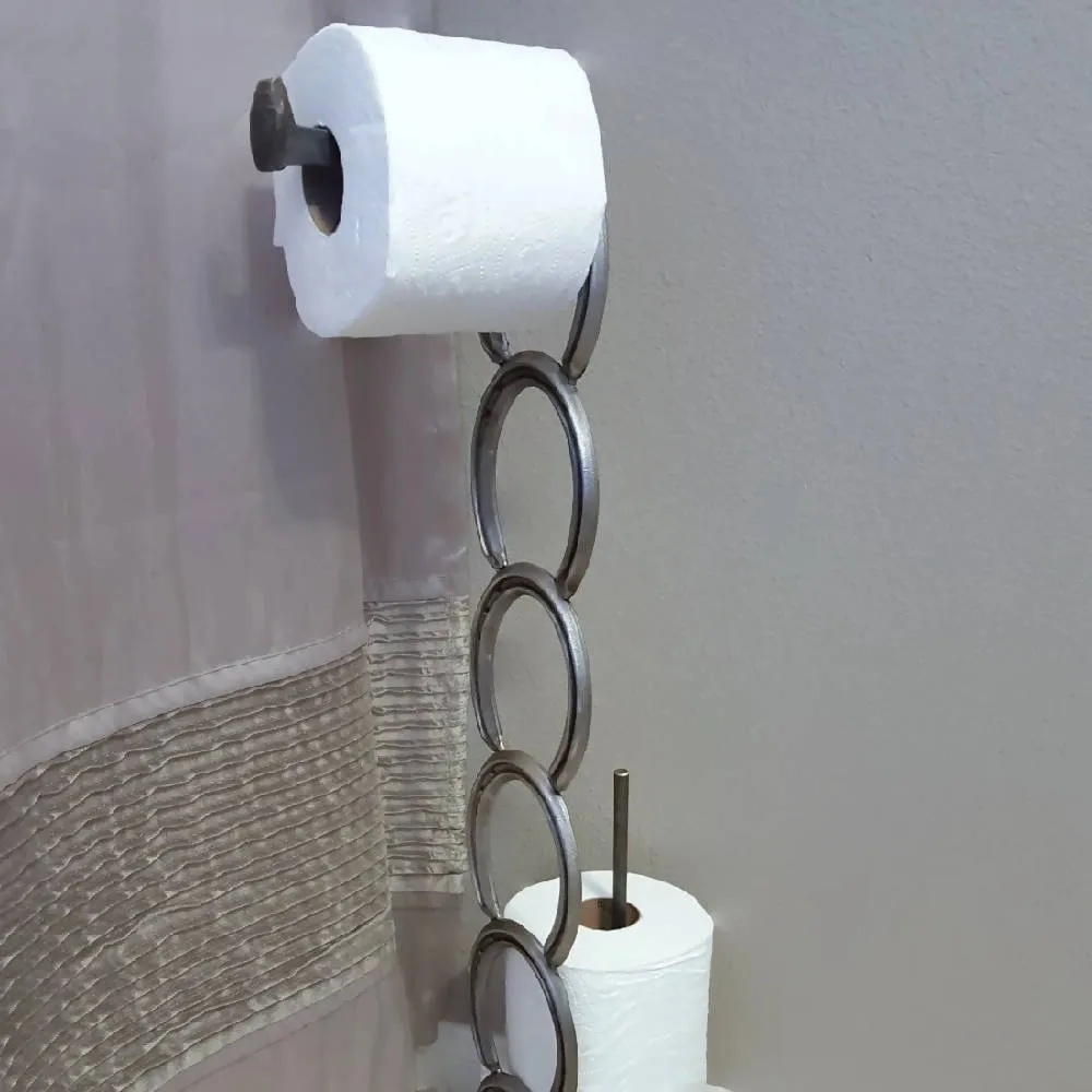 Horseshoe and Railroad-Spike Toilet Paper Holder - The Heritage Forge