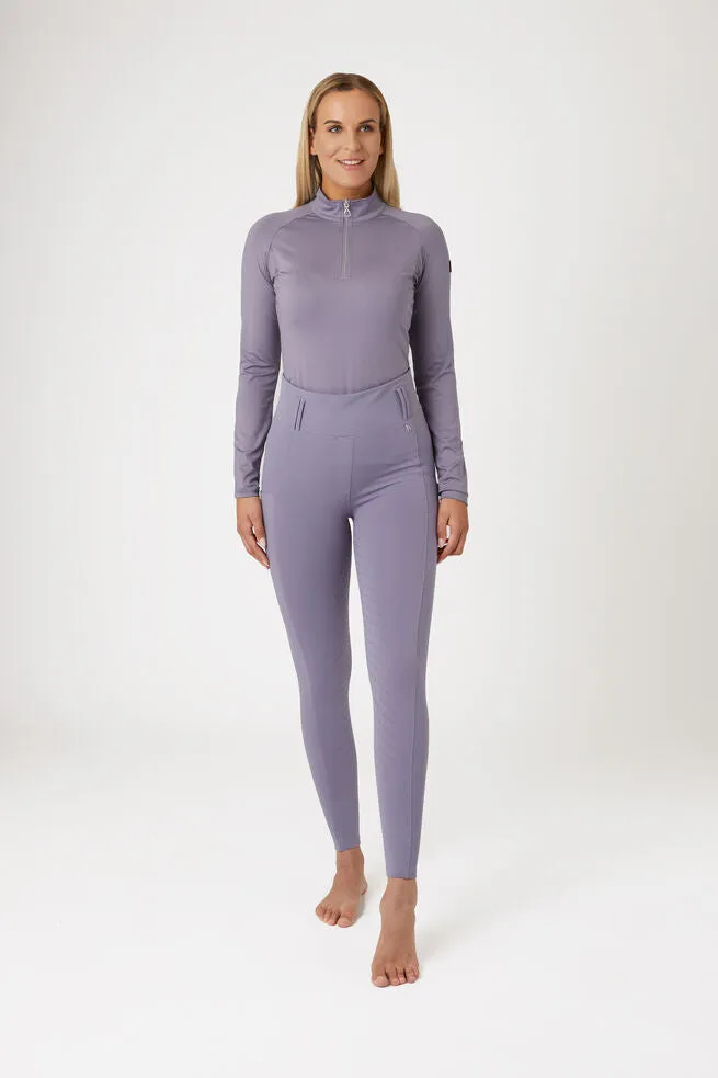 Horze Everly Fullgrip Ladies Grey Ridge Violet