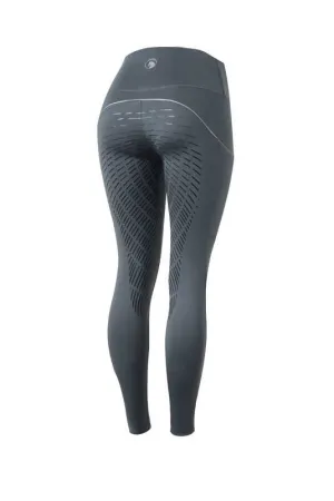Horze Nicki Ladies Silicone FS Tights Irongate Grey
