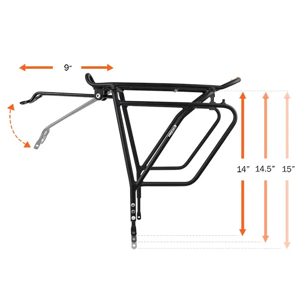 Ibera PakRak Touring Bike Carrier Plus  (for disc brake)