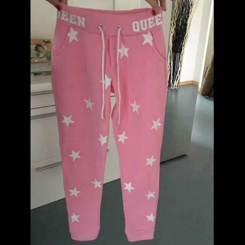 Loose Printed Star Casual Long Trousers