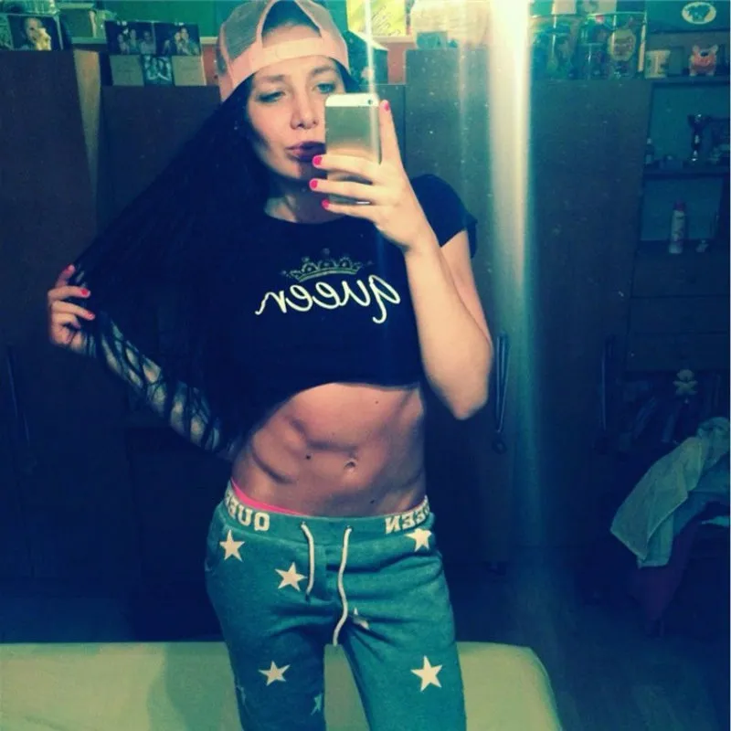 Loose Printed Star Casual Long Trousers