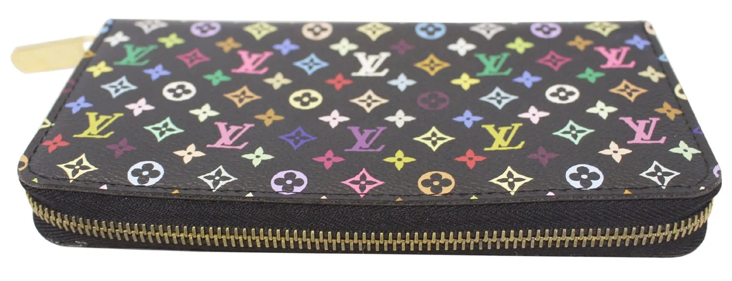LOUIS VUITTON Black Monogram Multicolore Zippy Wallet