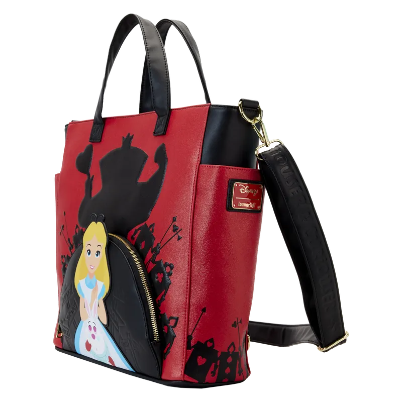 Loungefly Disney Alice In Wonderland Villains Convertible Backpack & Tote Bag