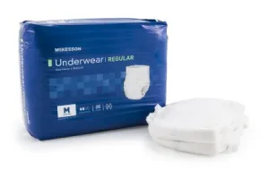 McKesson UWGMD Protective Underwear, Moderate Abs, Medium 34-44", PK/20