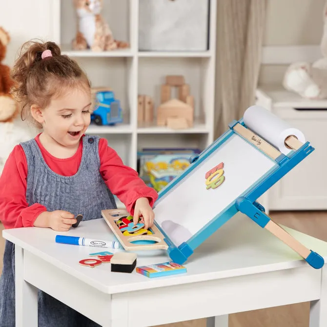 Melissa & Doug Deluxe Wooden Double-Sided Tabletop Easel