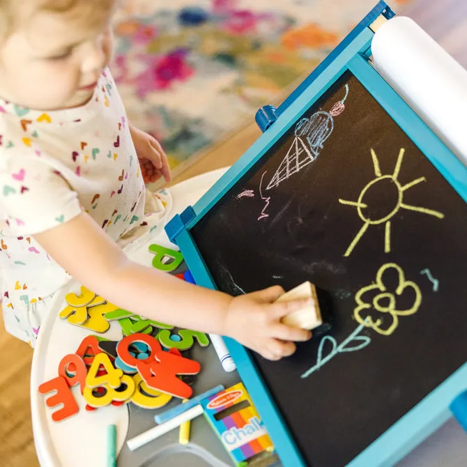 Melissa & Doug Deluxe Wooden Double-Sided Tabletop Easel