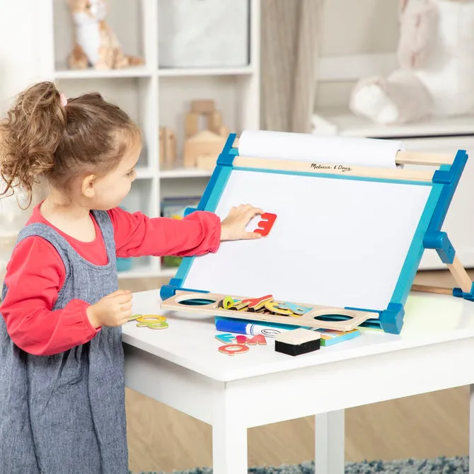 Melissa & Doug Deluxe Wooden Double-Sided Tabletop Easel