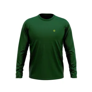 Mens Green Long Sleeve Outdoor MTB Jersey